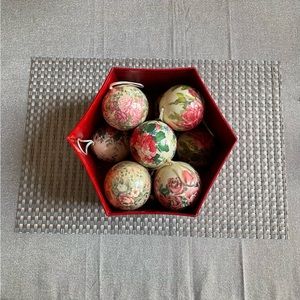 Floral Ornaments ~ Set of 12